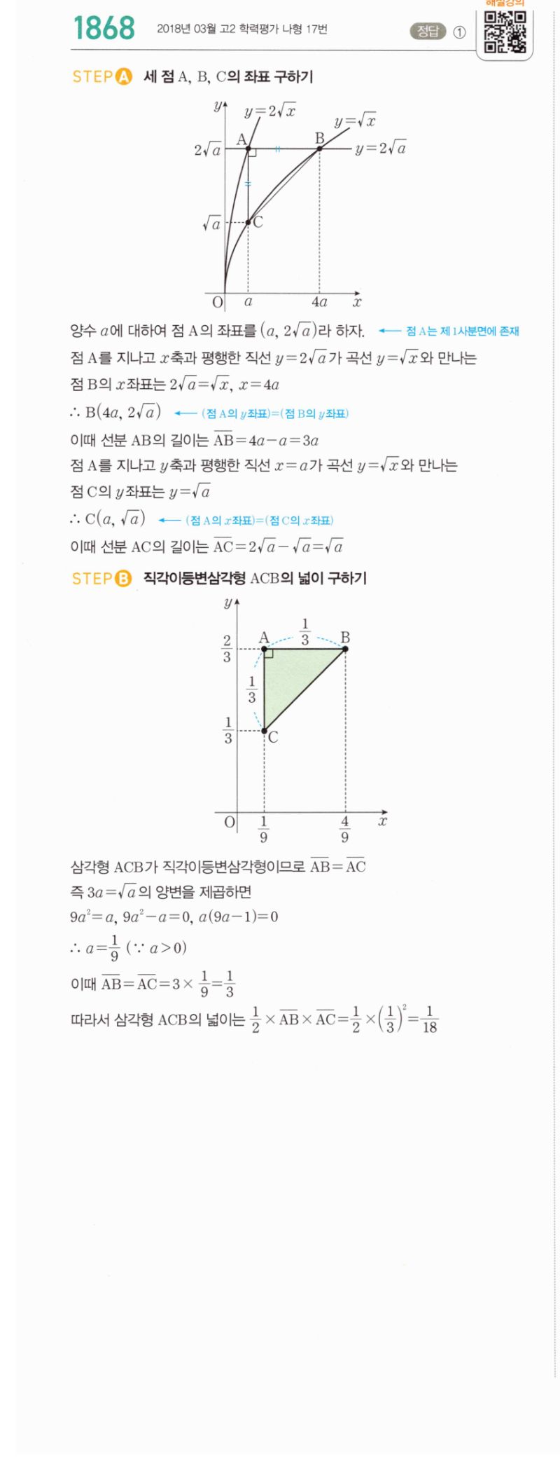 마플시너지 공통수학2 1868번 해설 이미지 1