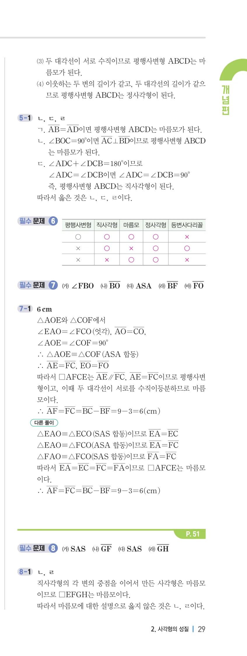 개념플러스유형 2-2 02 사각형의 성질 개념편 해설 (10)