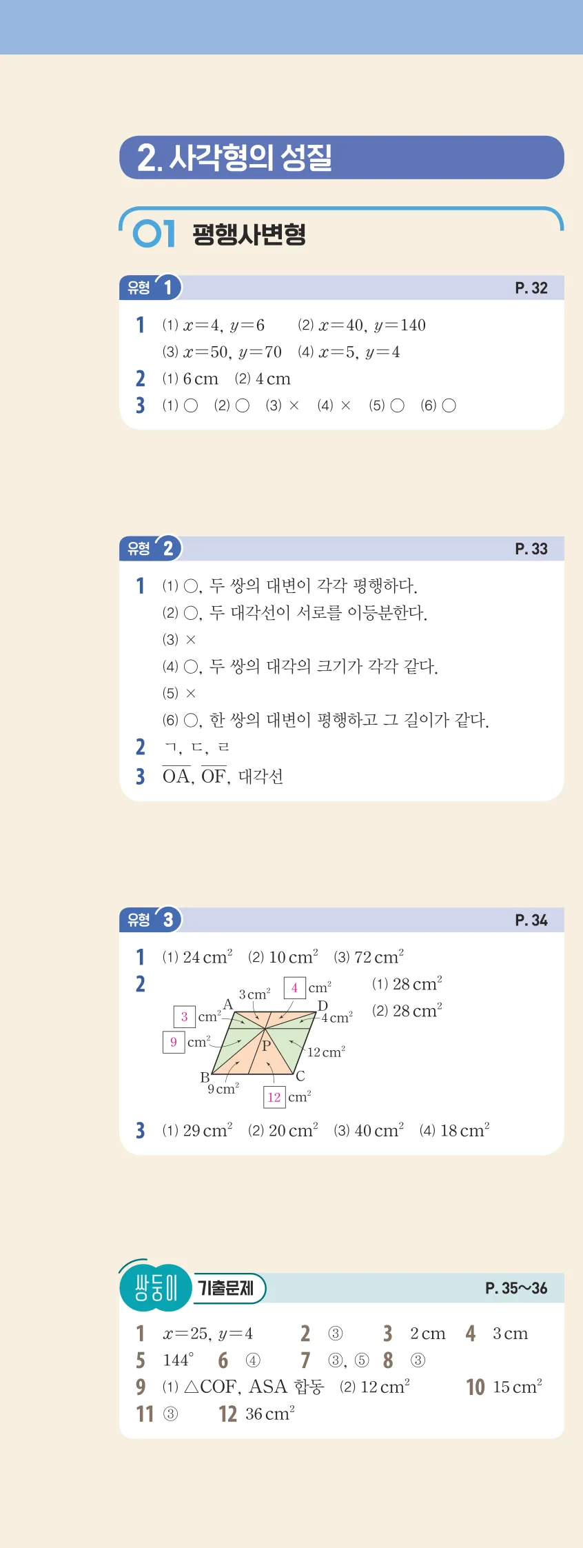 개념플러스유형 2-2 빠른답지 유형편 79쪽 왼쪽