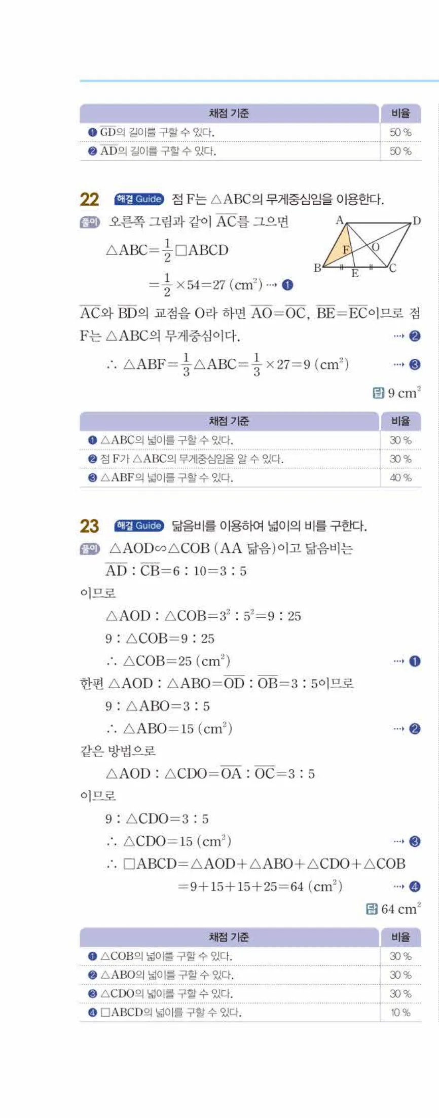 개념쎈 중2-2 개념북 05 닮음의 활용 답지 해설 (15)