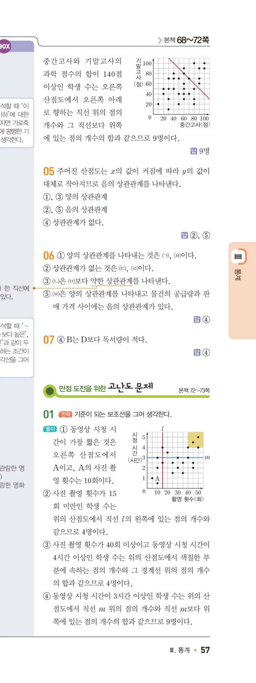 15개정 일품 중3-2 06 상관관계 답지 해설 (2)