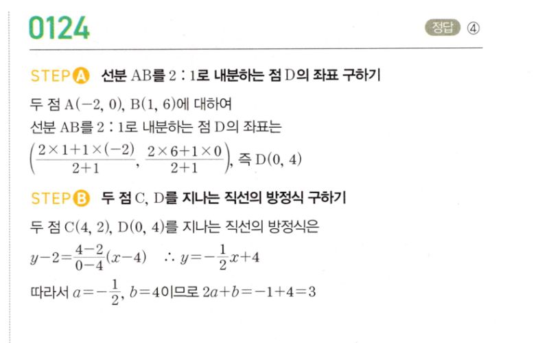 마플시너지 공통수학2 124번 해설 이미지 1