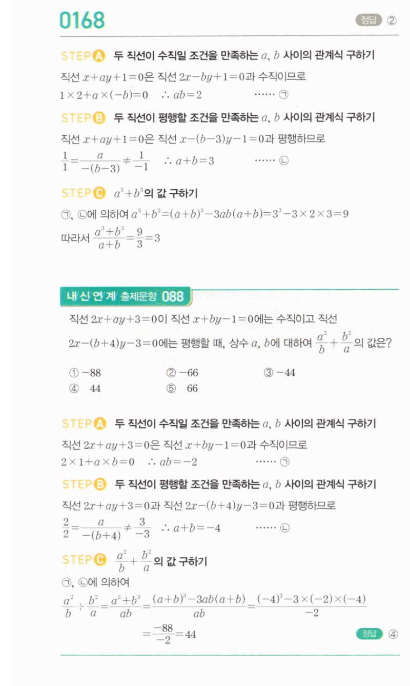 마플시너지 공통수학2 168번 해설 이미지 1