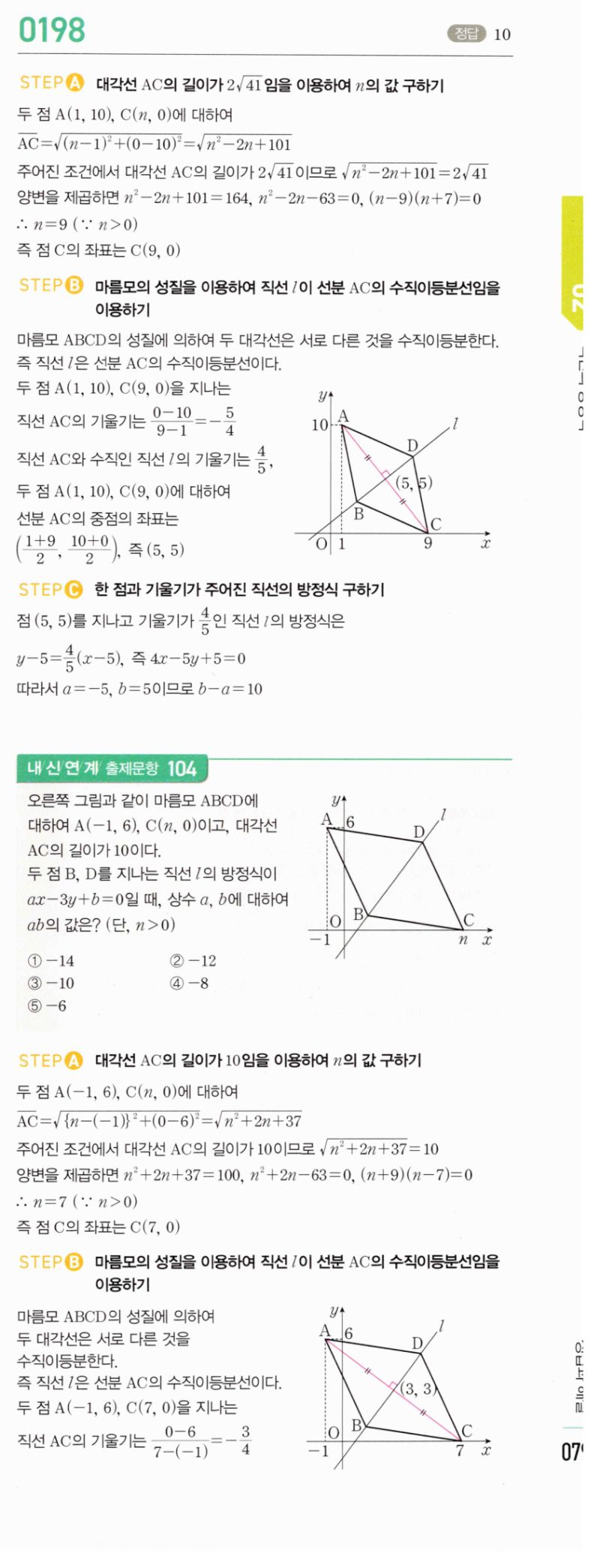 마플시너지 공통수학2 198번 해설 이미지 1