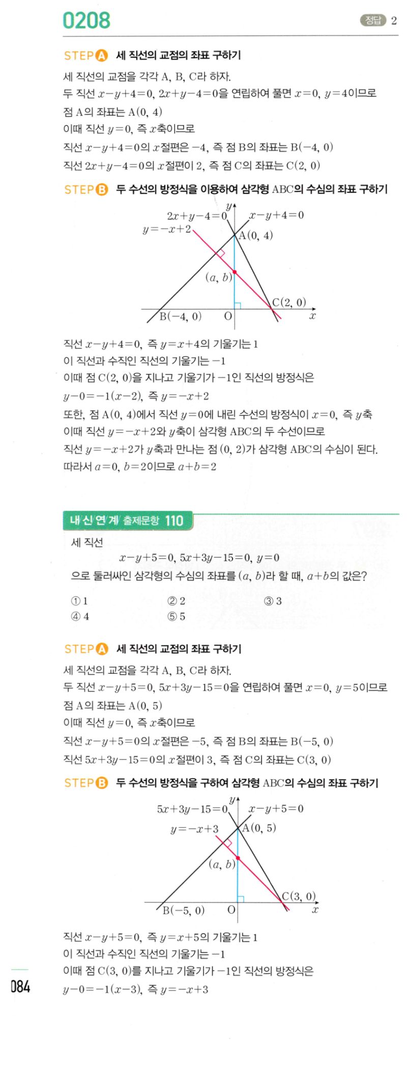마플시너지 공통수학2 208번 해설 이미지 1