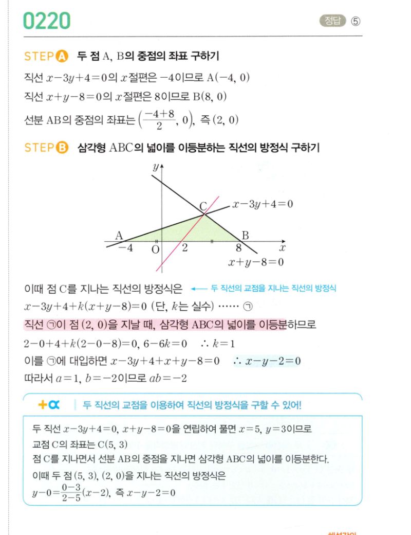 마플시너지 공통수학2 220번 해설 이미지 1