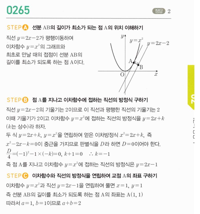 마플시너지 공통수학2 265번 해설 이미지 1