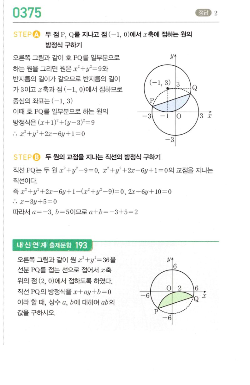 마플시너지 공통수학2 375번 해설 이미지 1