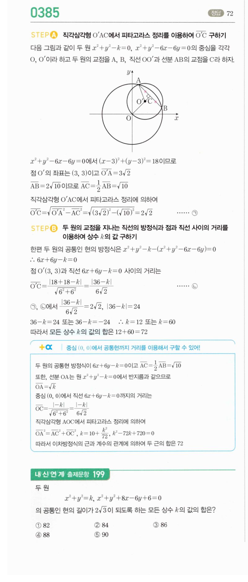 마플시너지 공통수학2 385번 해설 이미지 1