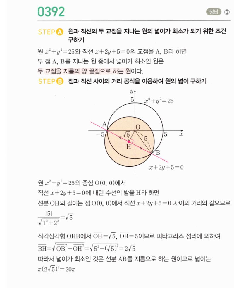 마플시너지 공통수학2 392번 해설 이미지 1