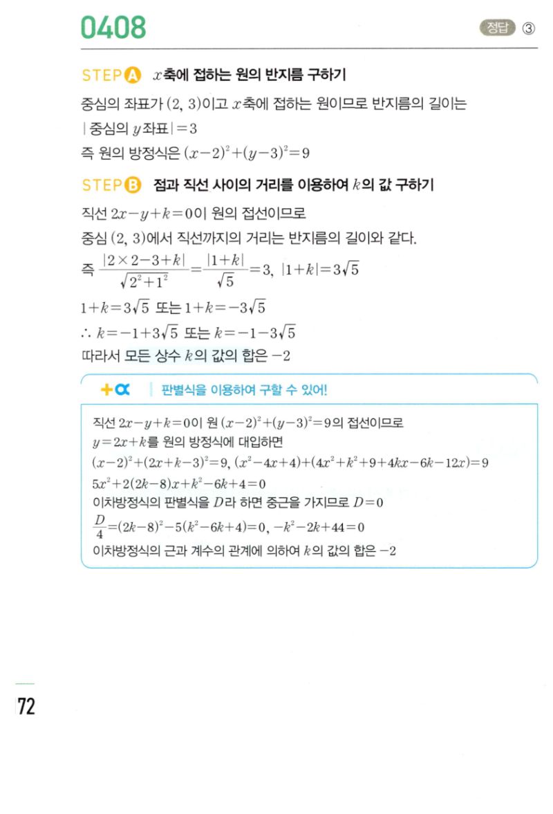 마플시너지 공통수학2 408번 해설 이미지 1
