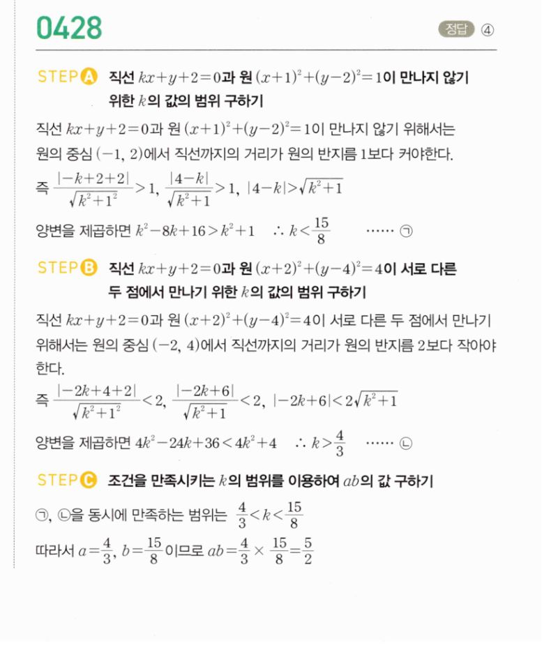 마플시너지 공통수학2 428번 해설 이미지 1