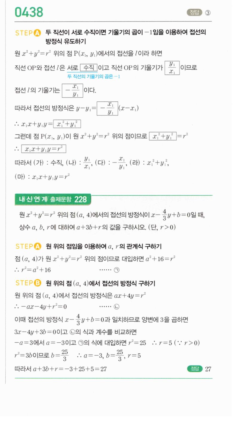 마플시너지 공통수학2 438번 해설 이미지 1