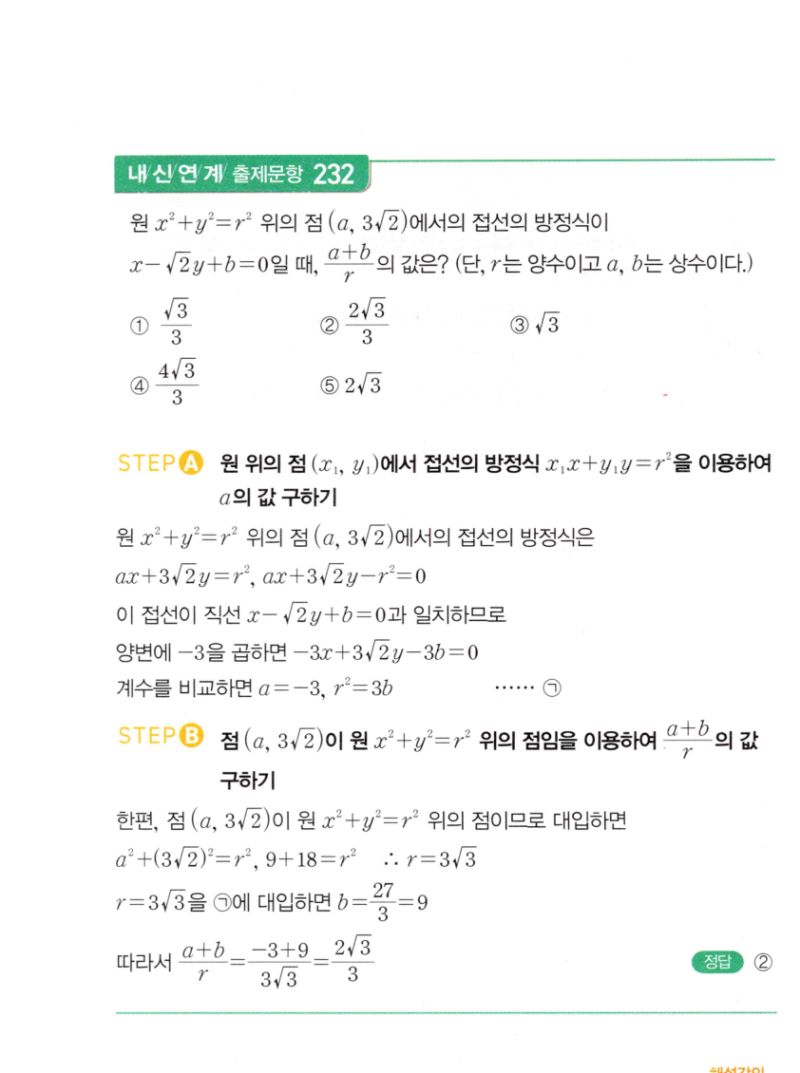 마플시너지 공통수학2 446번 해설 이미지 2