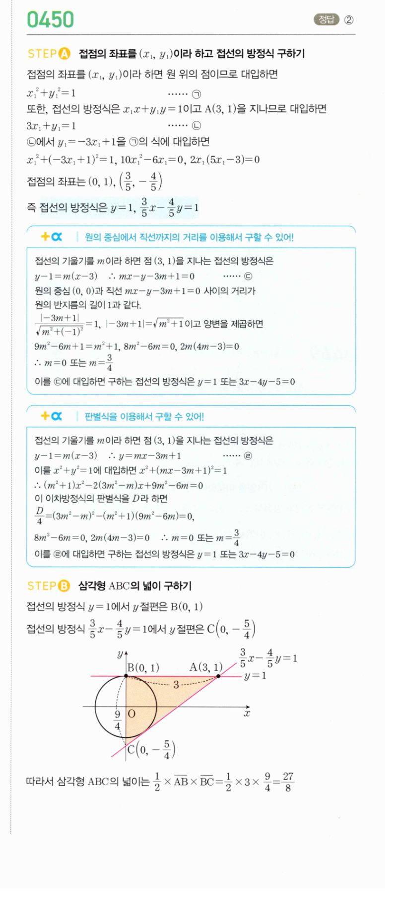 마플시너지 공통수학2 450번 해설 이미지 1