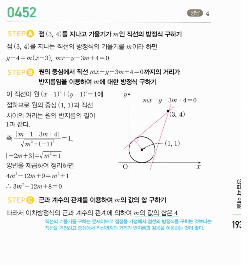 마플시너지 공통수학2 452번 해설 이미지 1