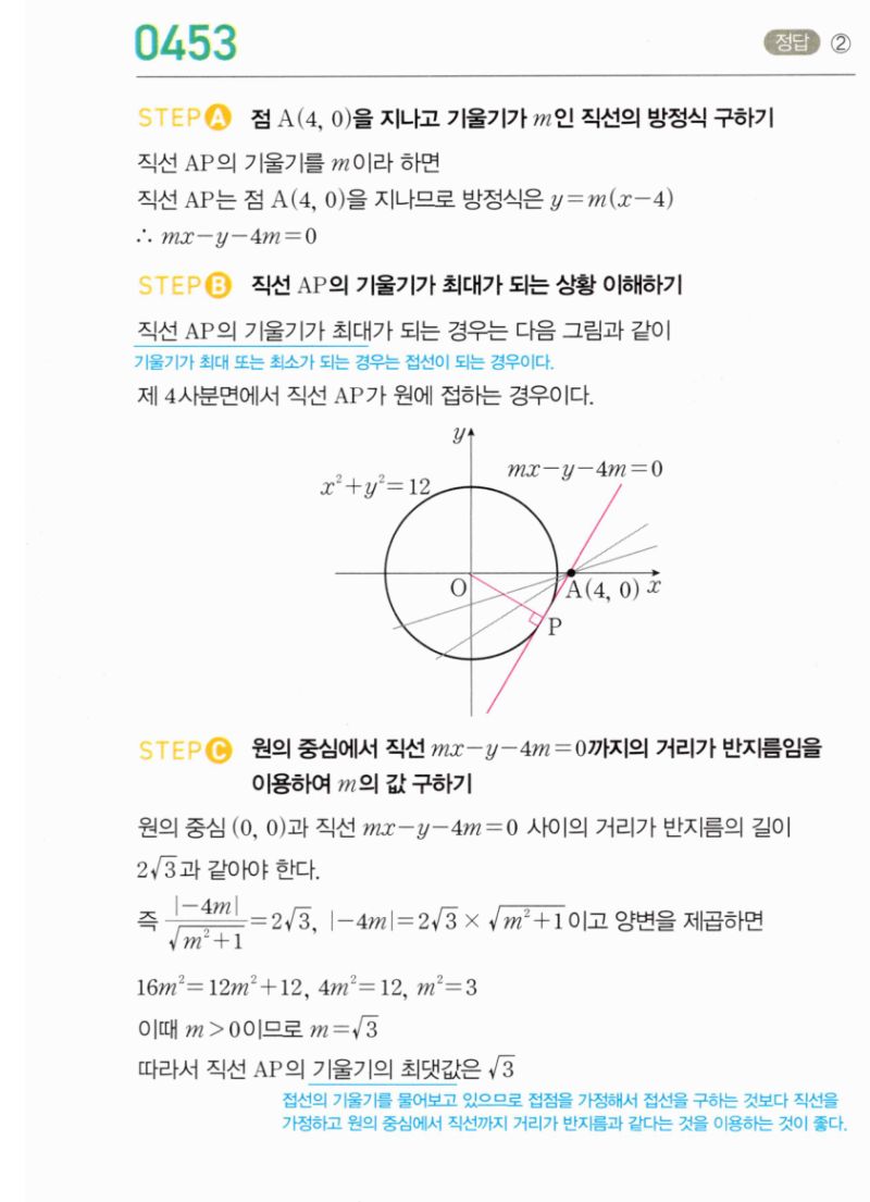 마플시너지 공통수학2 453번 해설 이미지 1