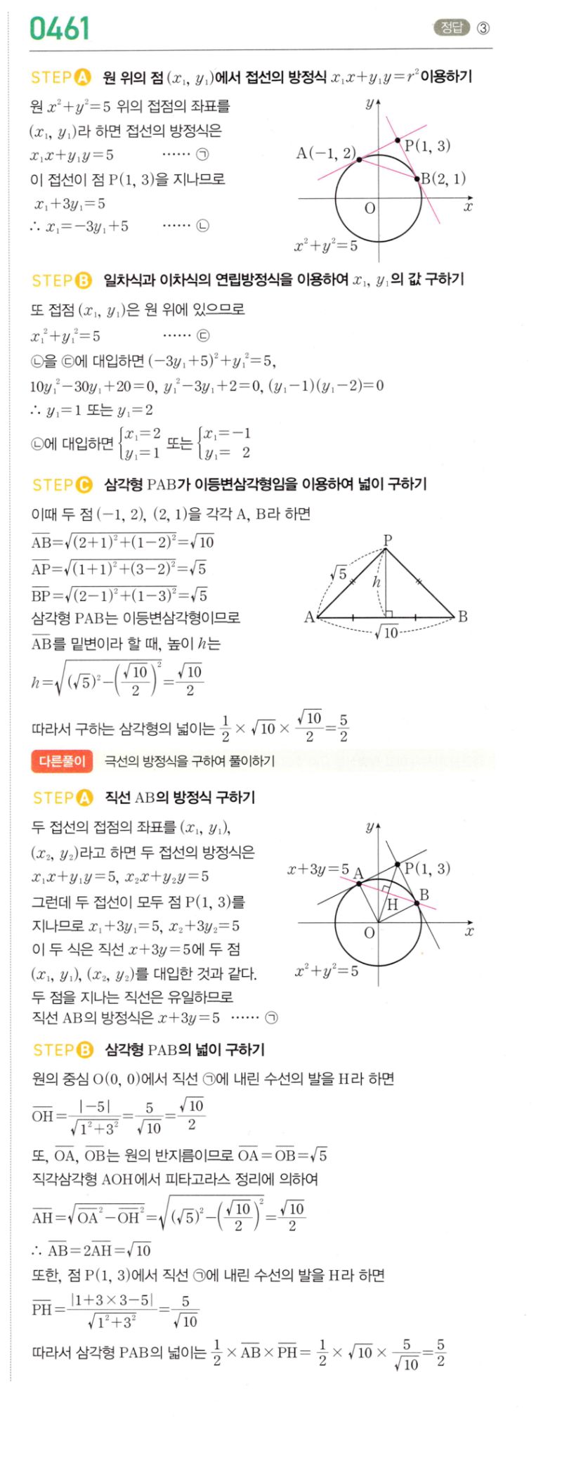 마플시너지 공통수학2 461번 해설 이미지 1