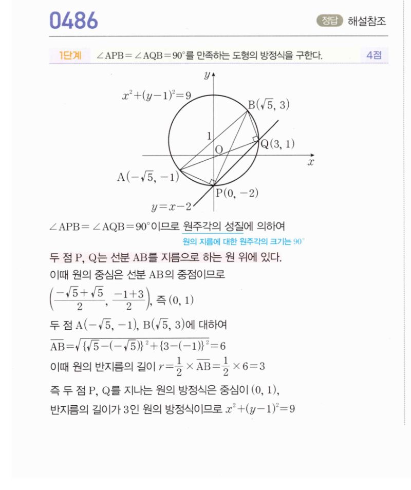 마플시너지 공통수학2 486번 해설 이미지 1