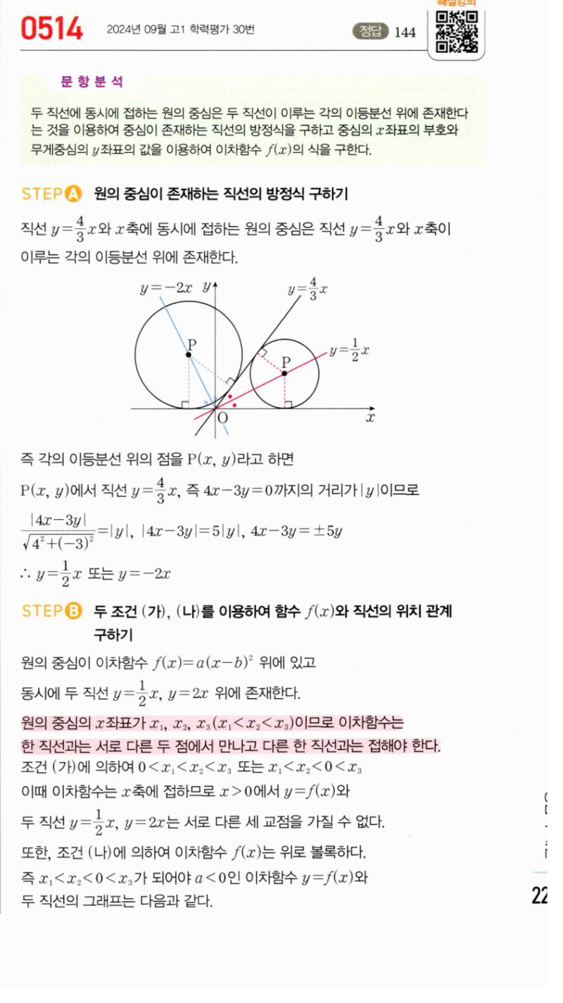 마플시너지 공통수학2 514번 해설 이미지 1