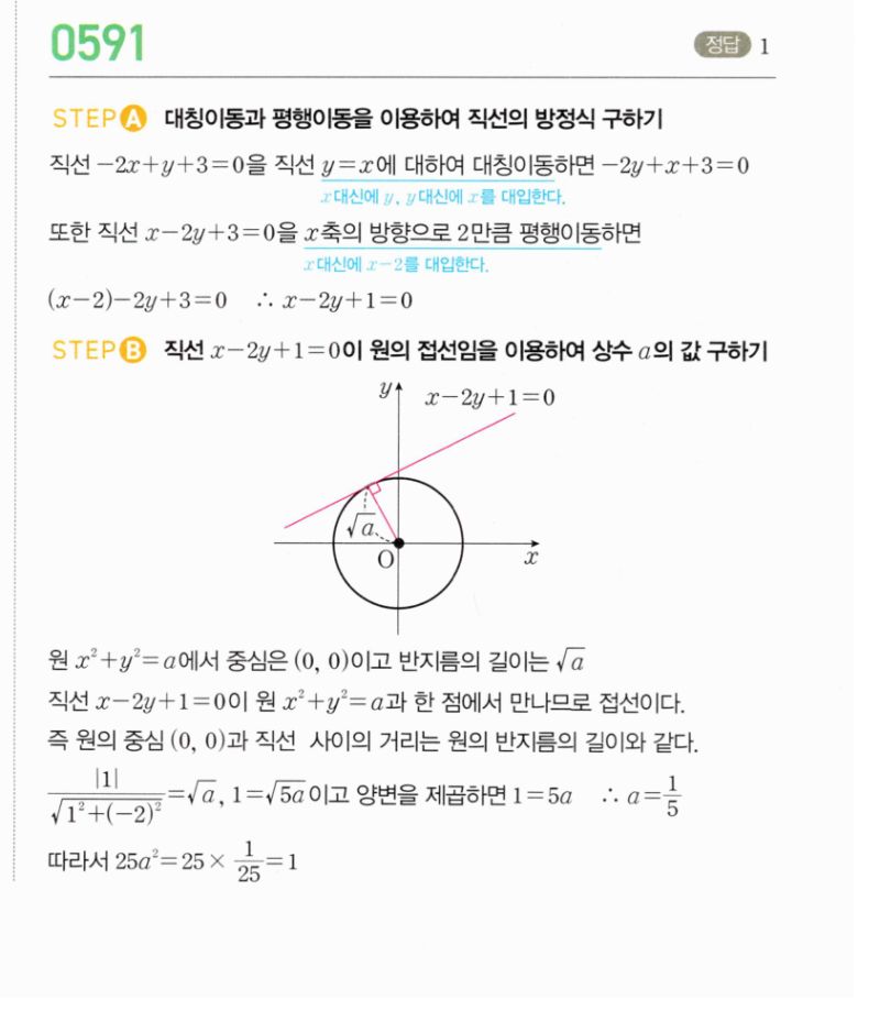 마플시너지 공통수학2 591번 해설 이미지 1