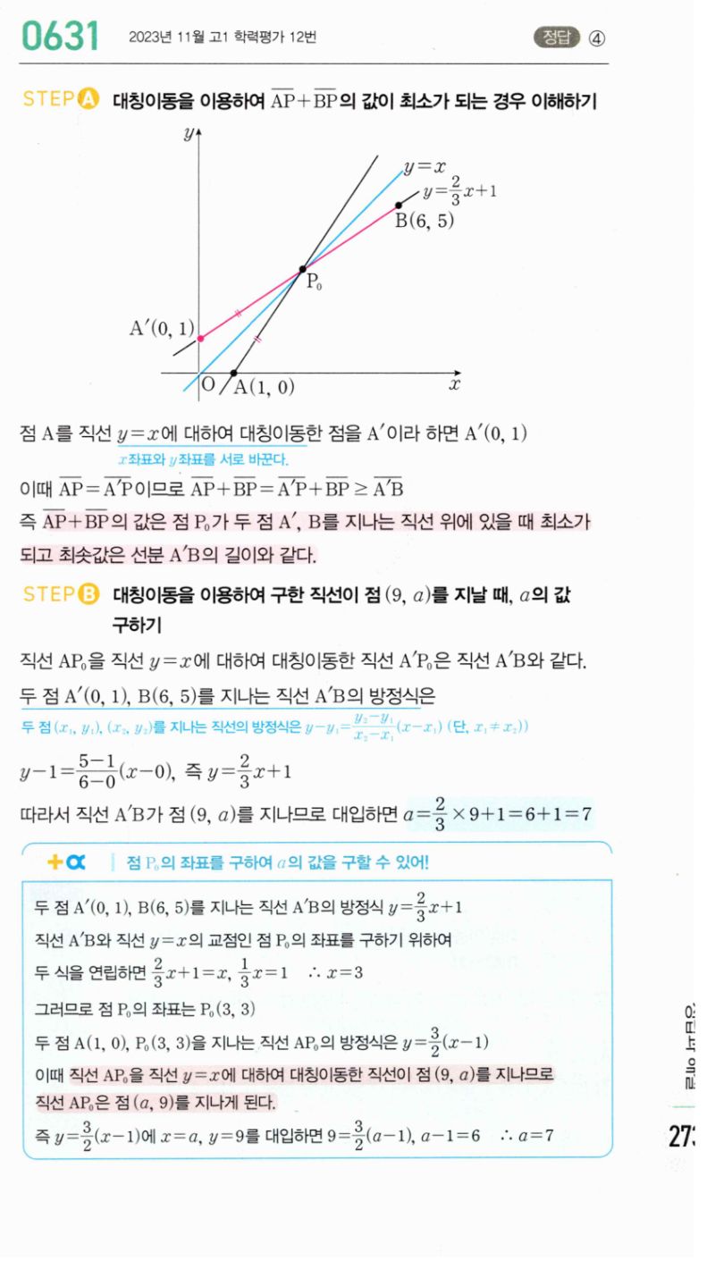 마플시너지 공통수학2 631번 해설 이미지 1