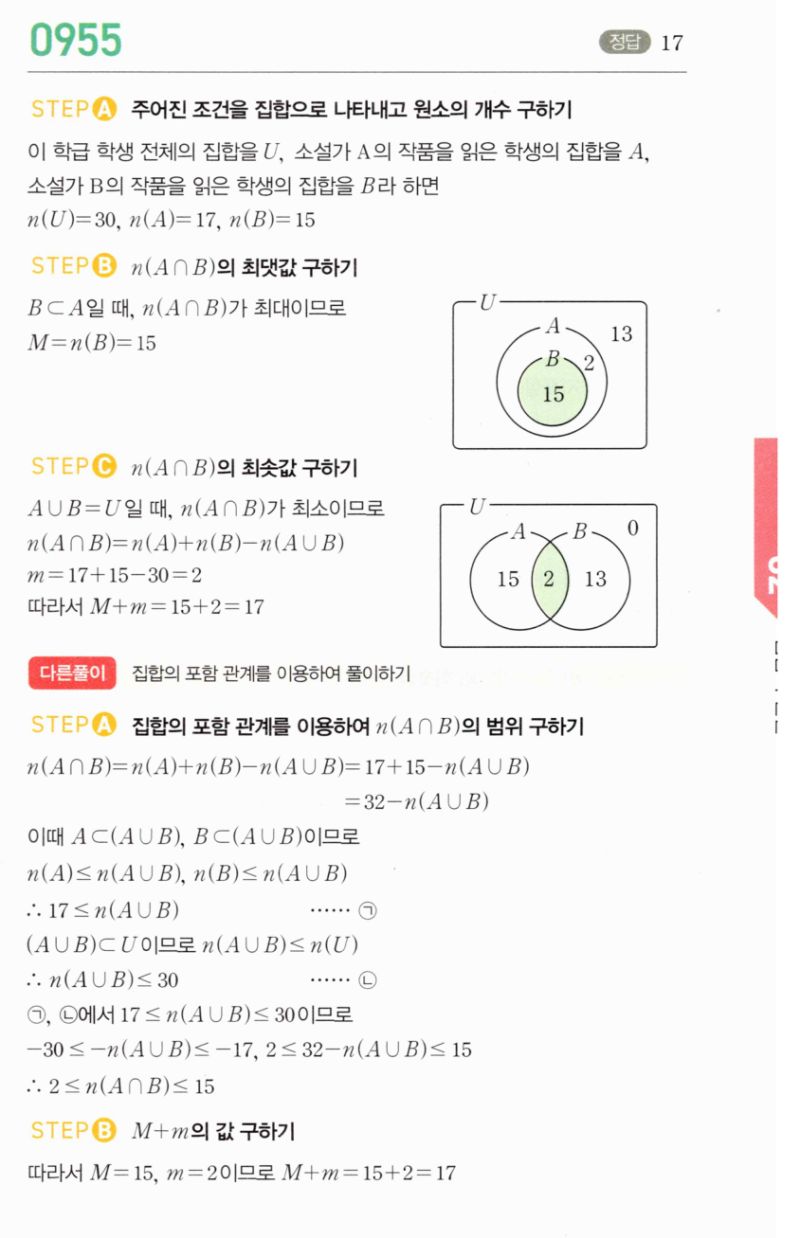 마플시너지 공통수학2 955번 해설 이미지 1