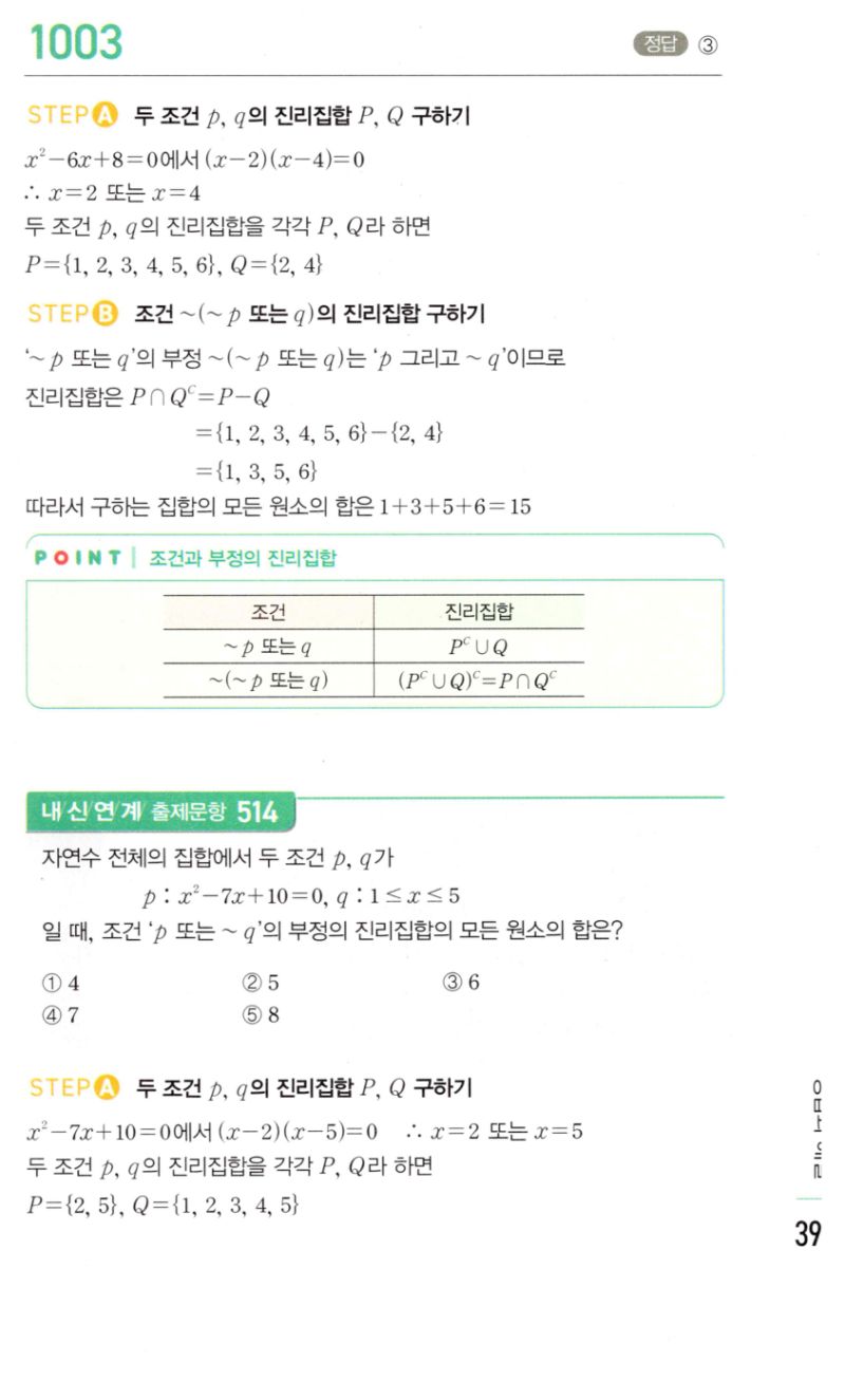 마플시너지 공통수학2 1003번 해설 이미지 1