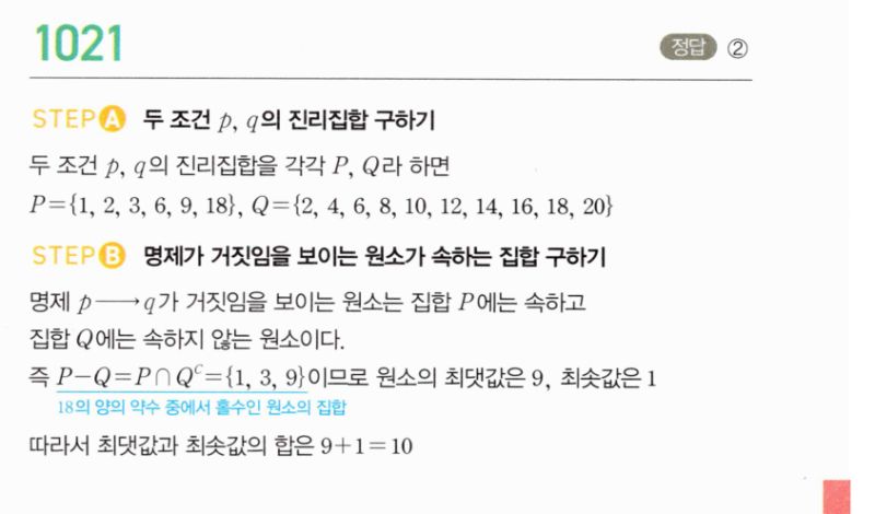 마플시너지 공통수학2 1021번 해설 이미지 1