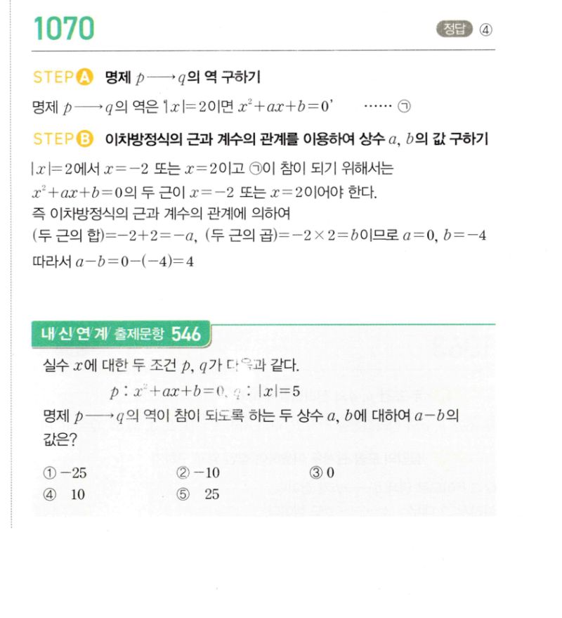 마플시너지 공통수학2 1070번 해설 이미지 1