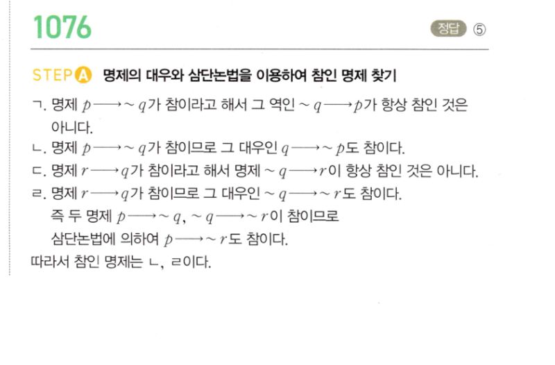 마플시너지 공통수학2 1076번 해설 이미지 1