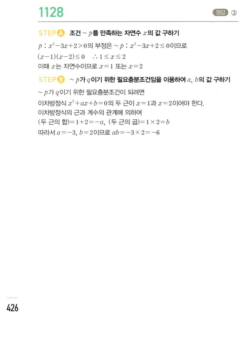 마플시너지 공통수학2 1128번 해설 이미지 1