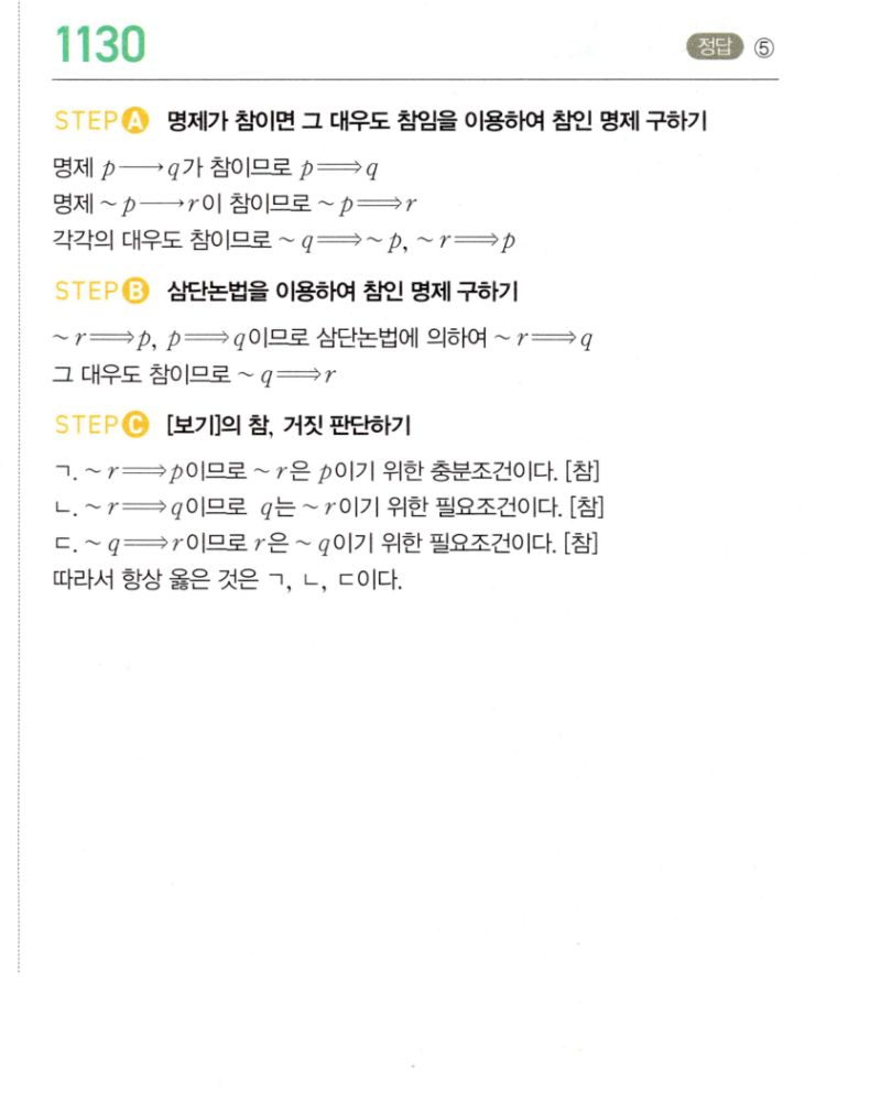 마플시너지 공통수학2 1130번 해설 이미지 1