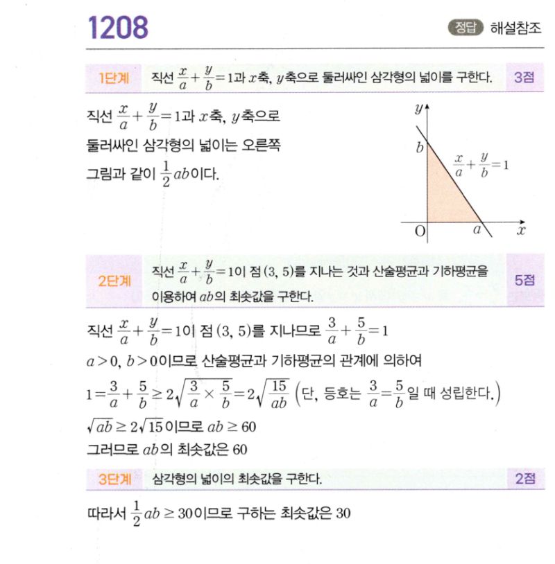 마플시너지 공통수학2 1208번 해설 이미지 1