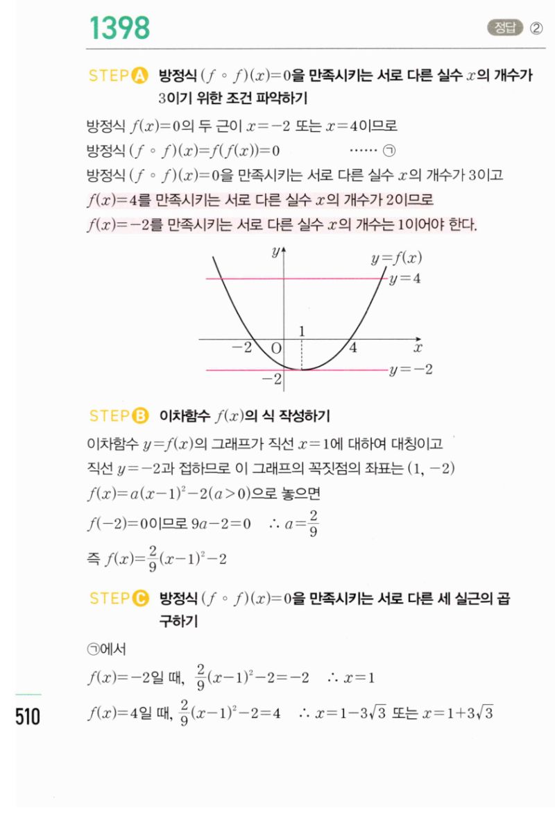 마플시너지 공통수학2 1398번 해설 이미지 1
