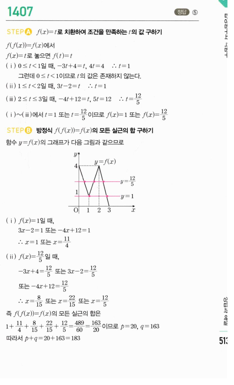 마플시너지 공통수학2 1407번 해설 이미지 1