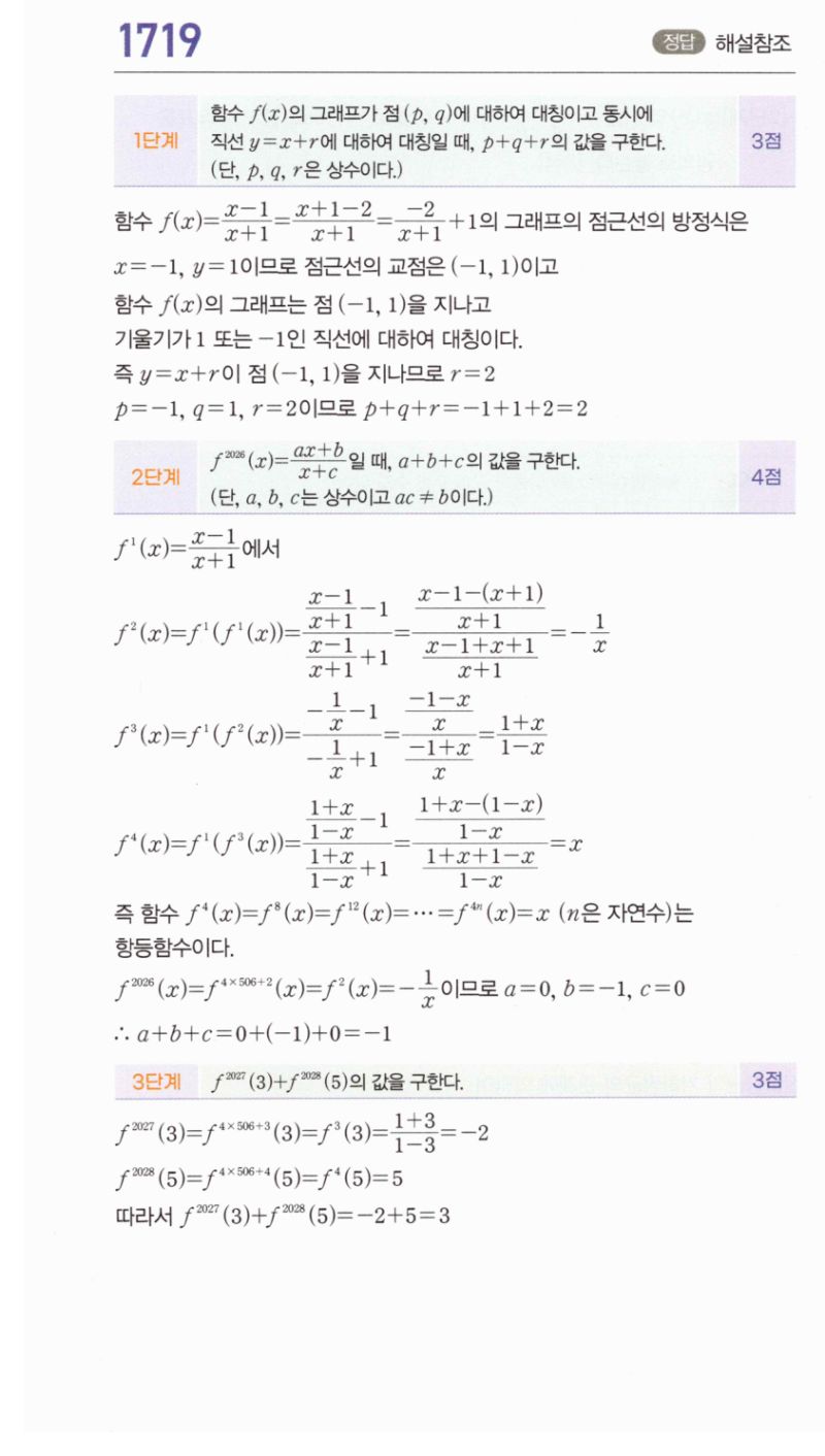 마플시너지 공통수학2 1719번 해설 이미지 1