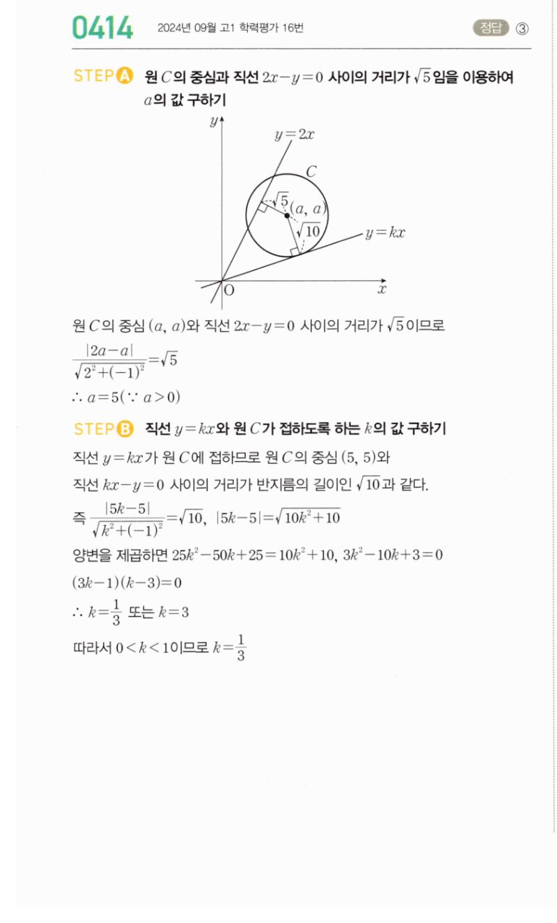 마플시너지 공통수학2 414번 해설 이미지 1