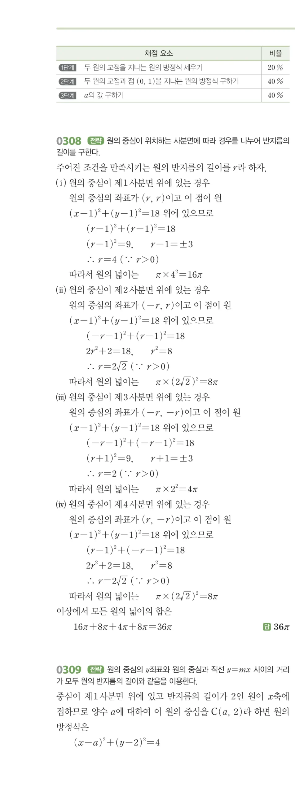 RPM 공통수학2 답지 03 원의 방정식 해설 41쪽