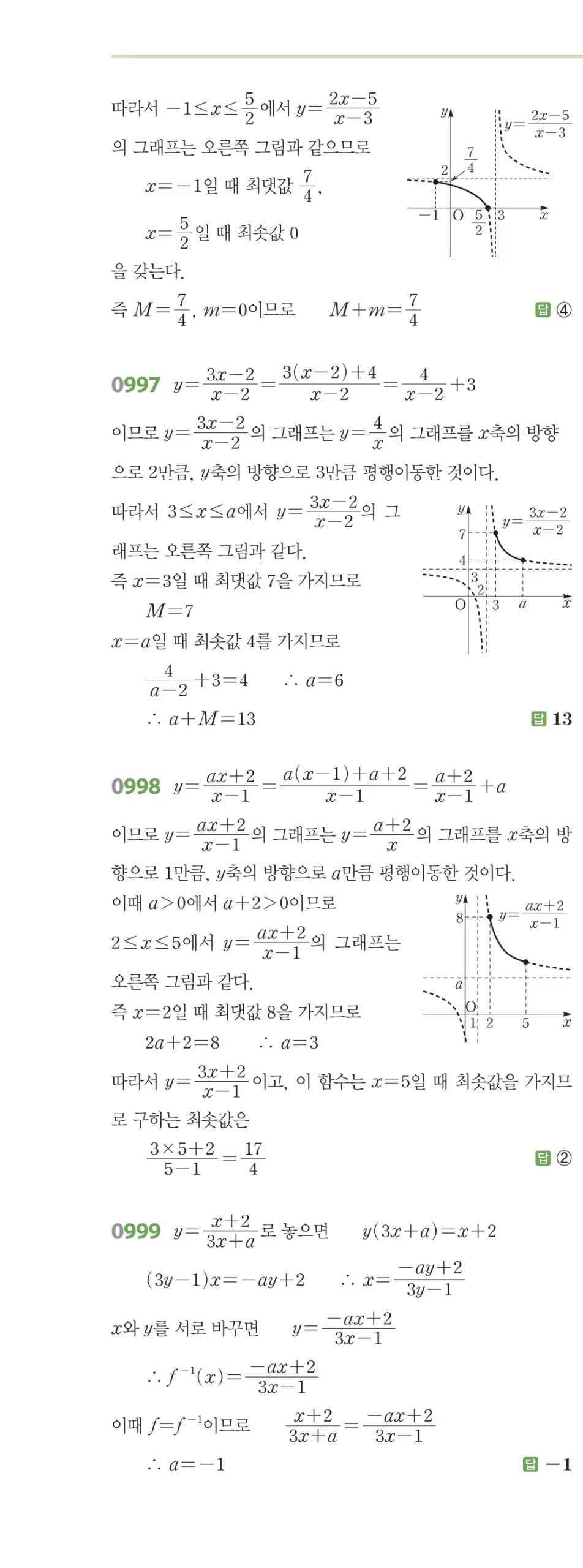 RPM 공통수학2 답지 09 유리식과 유리함수 해설 115쪽