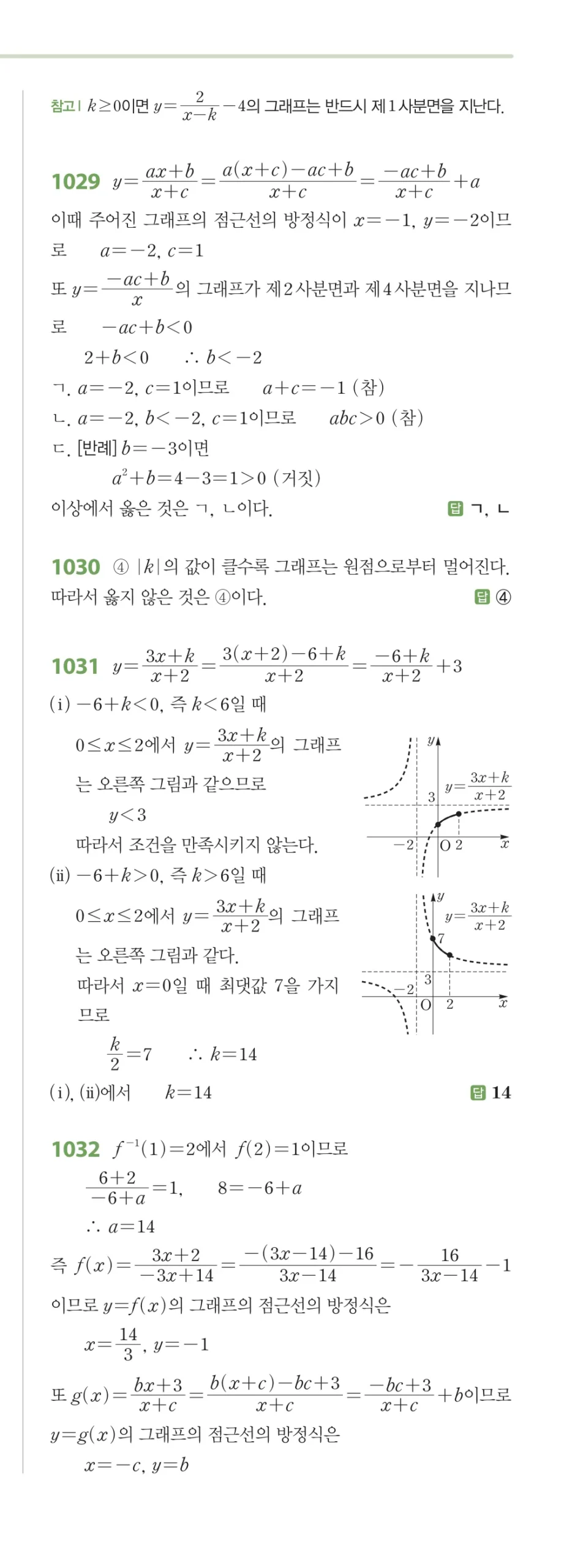 RPM 공통수학2 답지 09 유리식과 유리함수 해설 120쪽