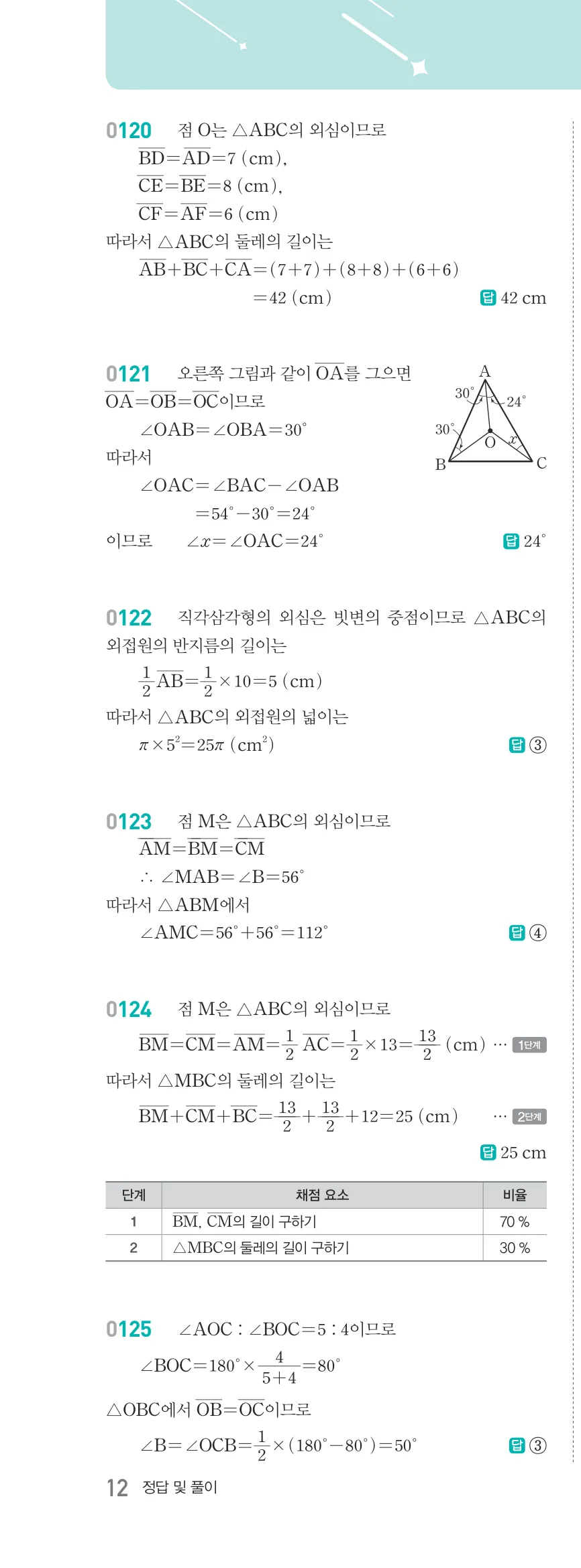 알피엠 중2-2 답지 02 직각삼각형의 합동 해설 12쪽 왼쪽