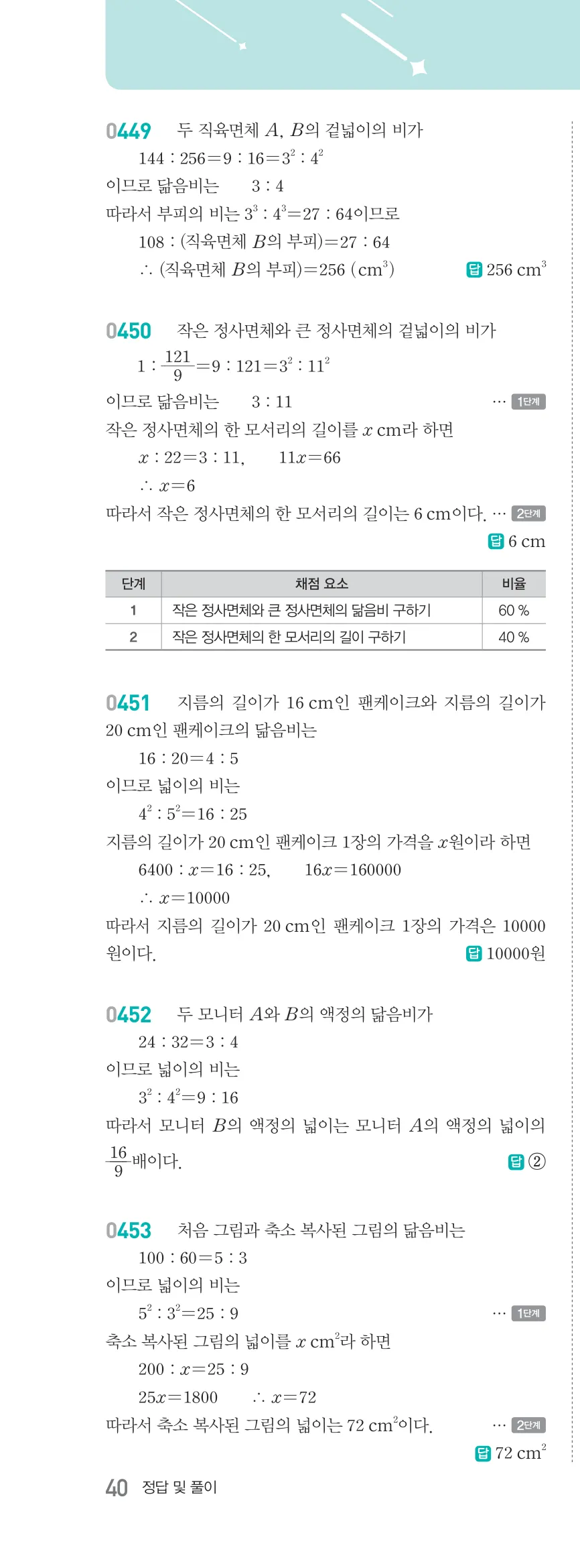 알피엠 중2-2 답지 05 여러 가지 사각형 해설 40쪽 좌단