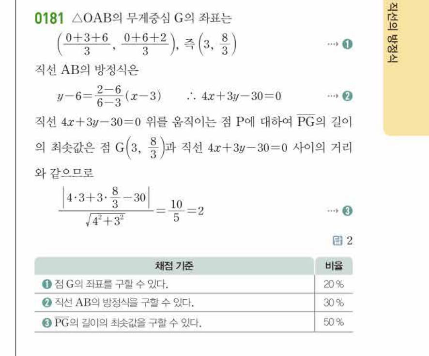 쎈공통수학2 0181번 해설