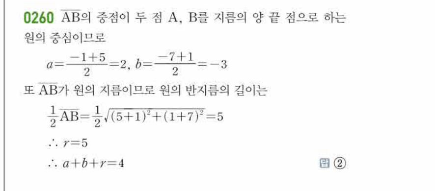 쎈공통수학2 0260번 해설