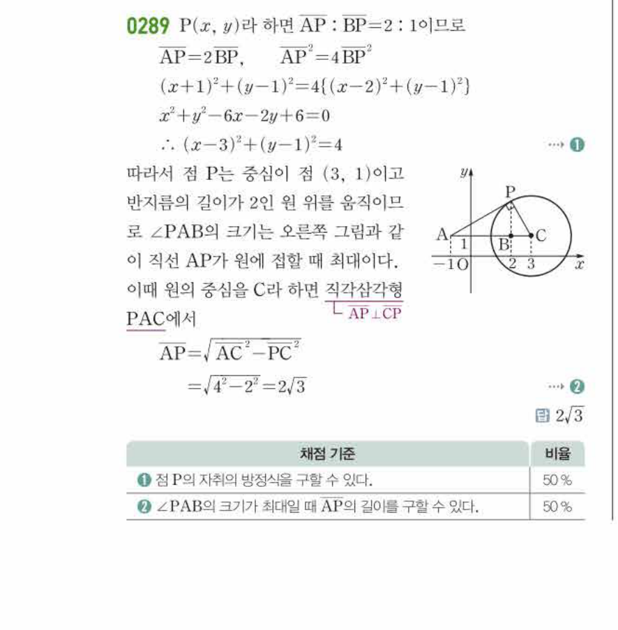쎈공통수학2 0289번 해설