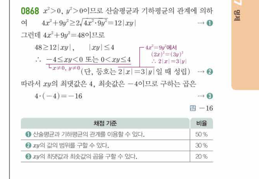 쎈공통수학2 0868번 해설