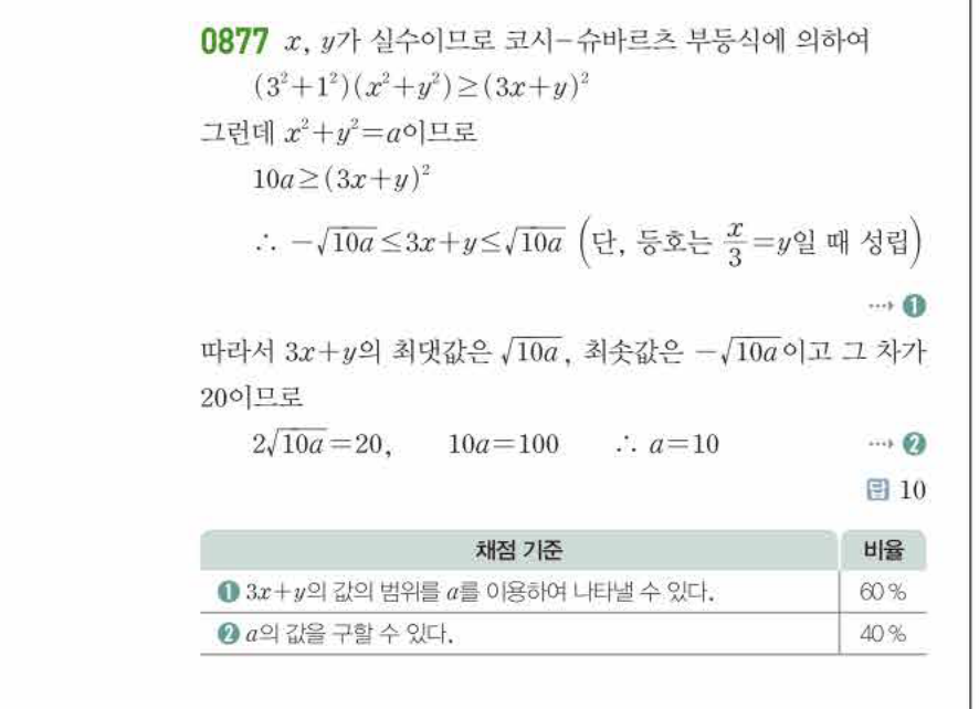 쎈공통수학2 0877번 해설