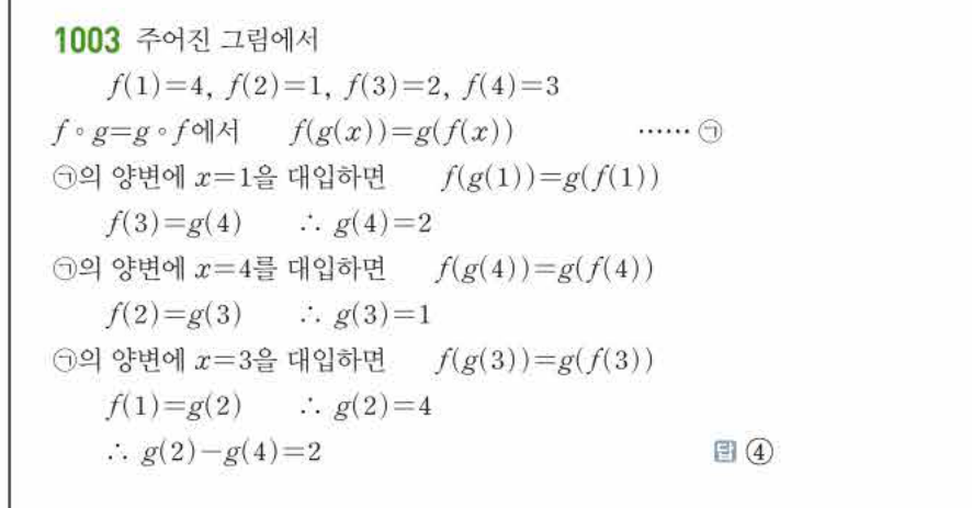 쎈공통수학2 1003번 해설