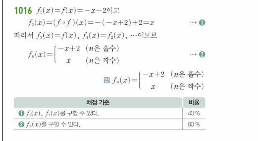 쎈공통수학2 1016번 해설